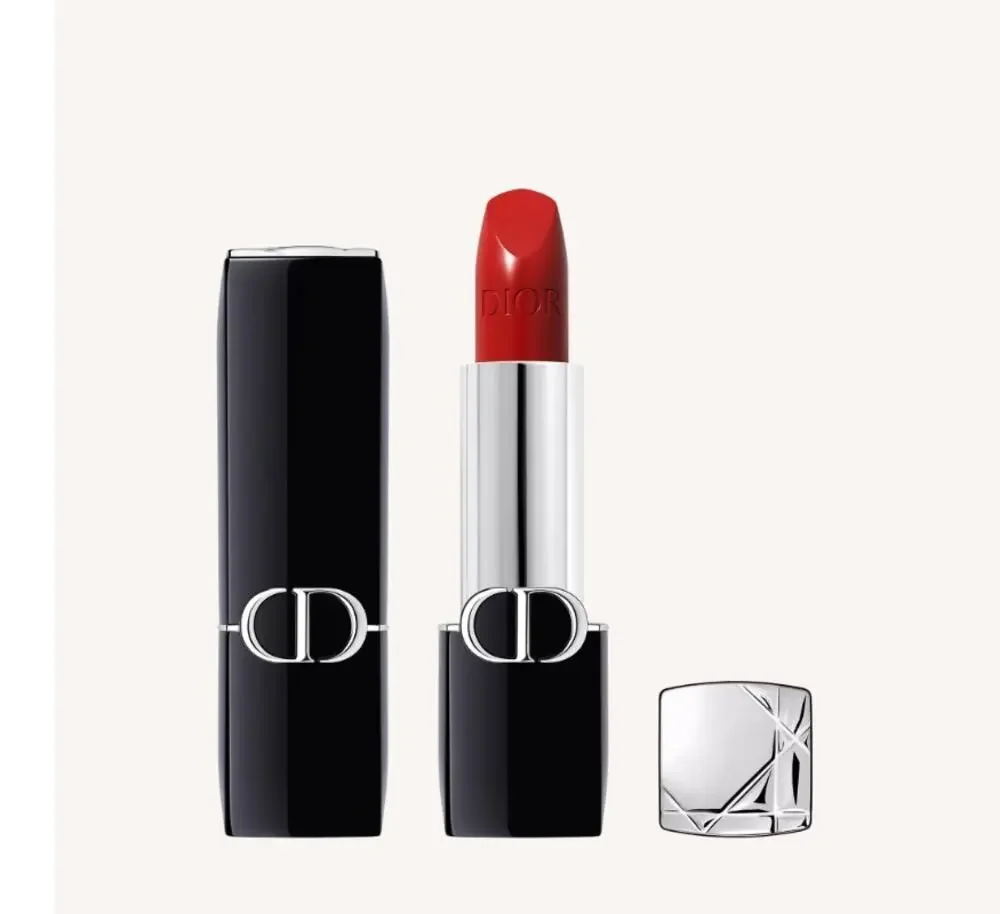 Dior Rouge Dior 769 Rouge Ardent Satin Lipstick LongWear Refillable Chic Luxury